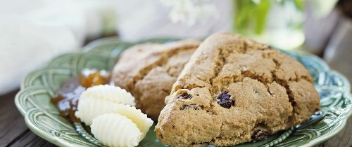 Influenza, tè e scone rotondo